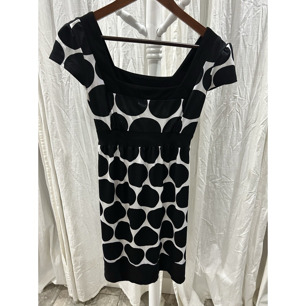 Just for Wraps JFW Vintage 2000s Y2K Babydoll Size M Tie‎ Back Polka Dot Dress